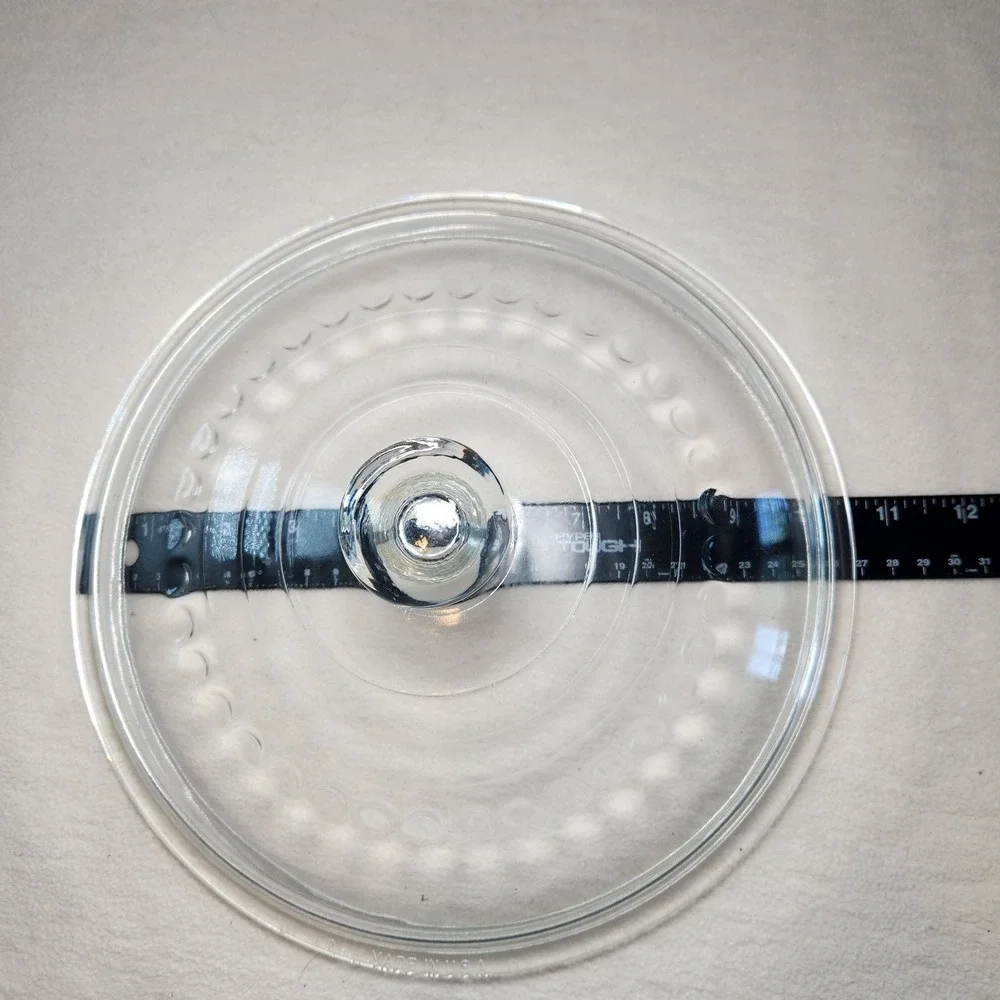 WAGNER WARE C-8 Glass Lid Replacement 10.5 Inch Round Self Basting Cover Clear